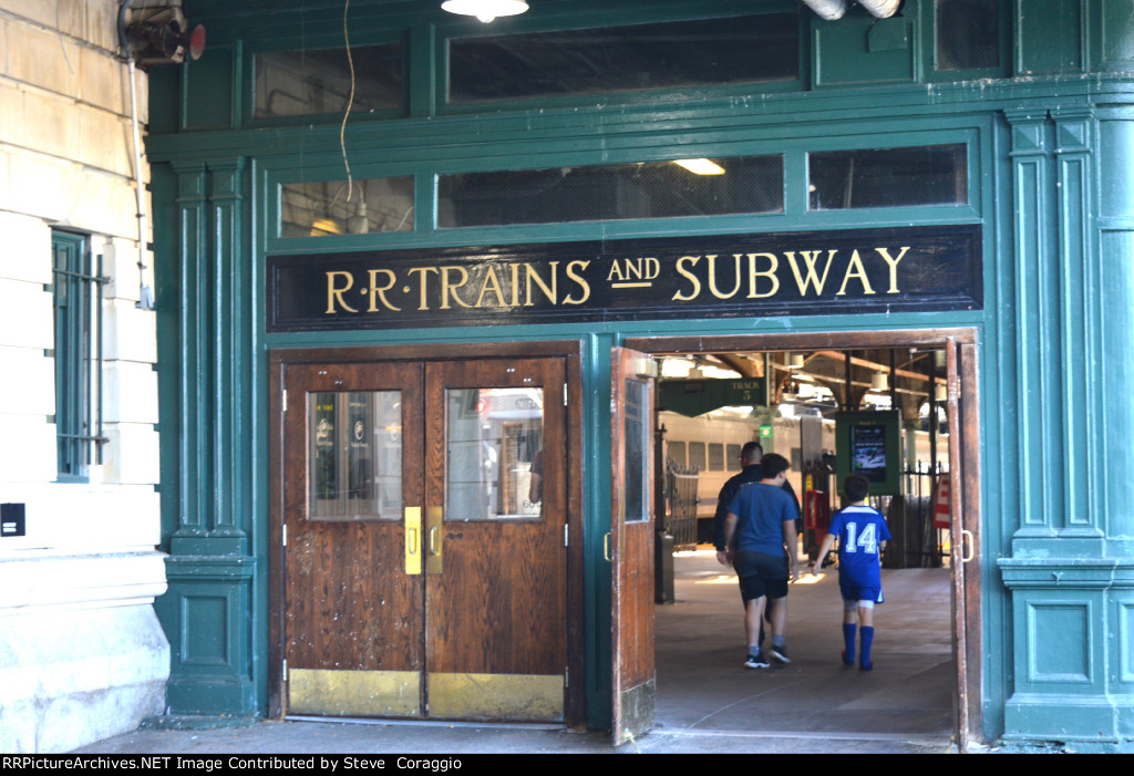 R.R. Trains and Subway Sign